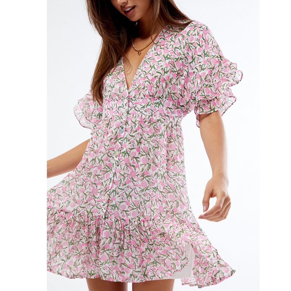 MINKPINK X Revolve Liberty Dress Mini Floral Print NWT Medium